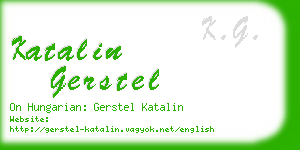 katalin gerstel business card